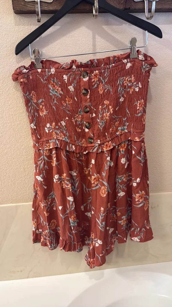 American Eagle Outfitters Romper Floral L - Image 3