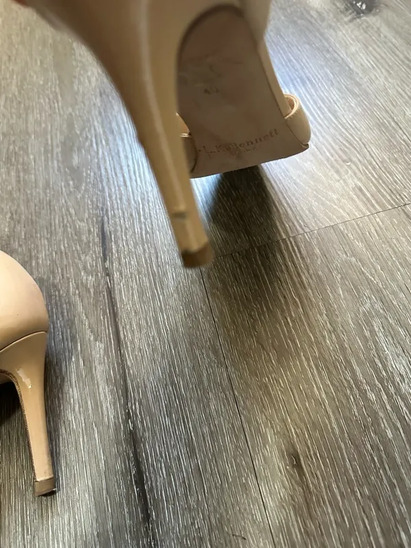 LK Bennett Nude Patent D'Orsay Pointed-Toe Pumps - Image 9