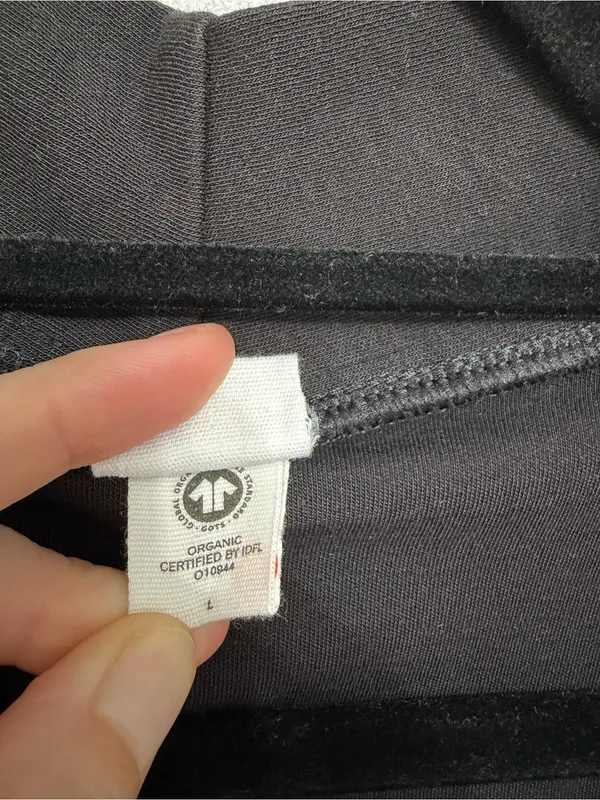 Zestt Organics Million Miles Travel Cardigan Organic Cotton Black - Size L - Image 5