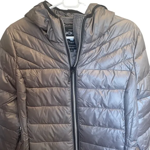 NWT Noize Gray Hooded Puffer Full Zip Jacket Coat Sz Lg‎ - Image 4