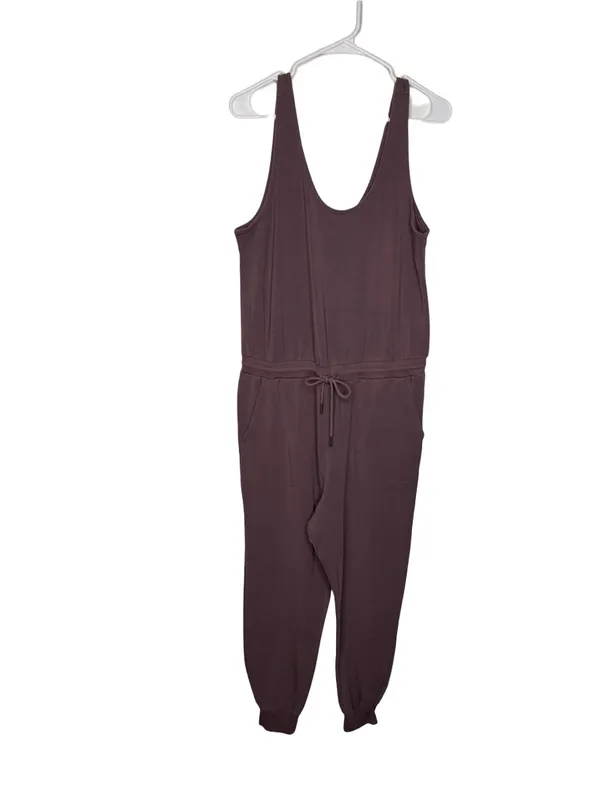 🌸 Athleta Dusty Mauve Sleeveless Drawstring Jogger Jumpsuit Size Large 🌸 - Image 2