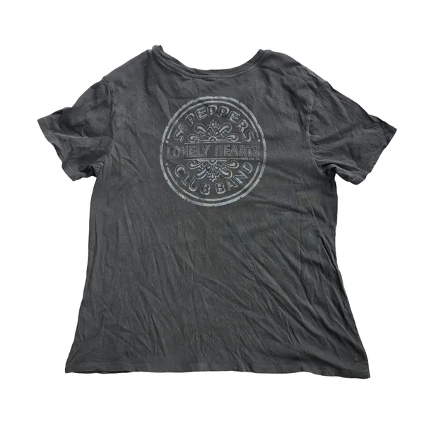 Junk Food Lucky‎ Brand 51R The Beatles Sgt Peppers Graphic T-Shirt Grey Large - Image 3