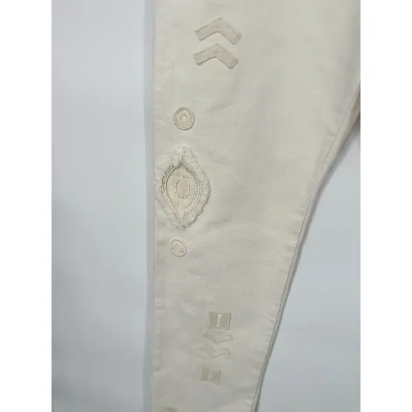 POLO RALPH LAUREN White Womens 27 Callen‎ HR Slim Jeans Aztec Boho Southwest - Image 4