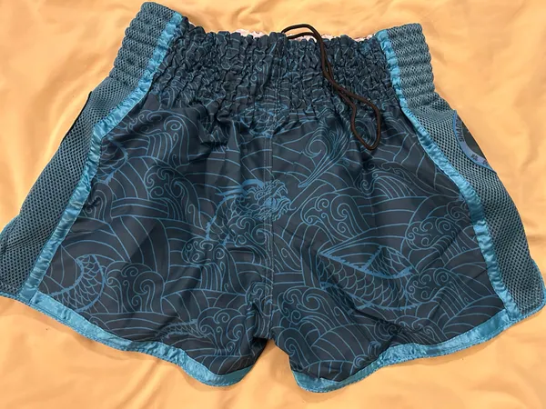Floury Muay Thai Shorts Blue Size XL - Image 2