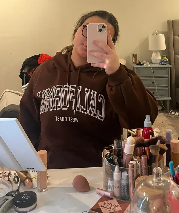 California Hoodie Brown Size L - Image 2