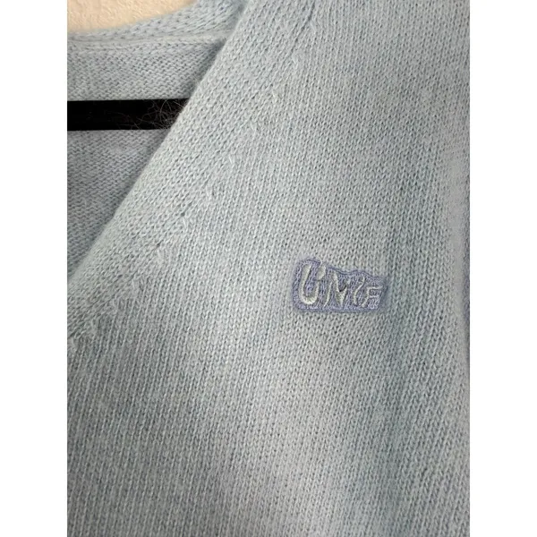 Unif Baby Blue Angora Blend Cropped Cardigan Sweater Size Large - Image 8