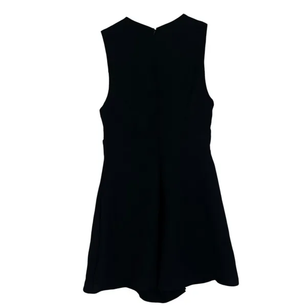 NWT Silence + Noise Goth Vampy‎ Romper Black Sleeveless Lace Up V-Neck Size 2 - Image 5