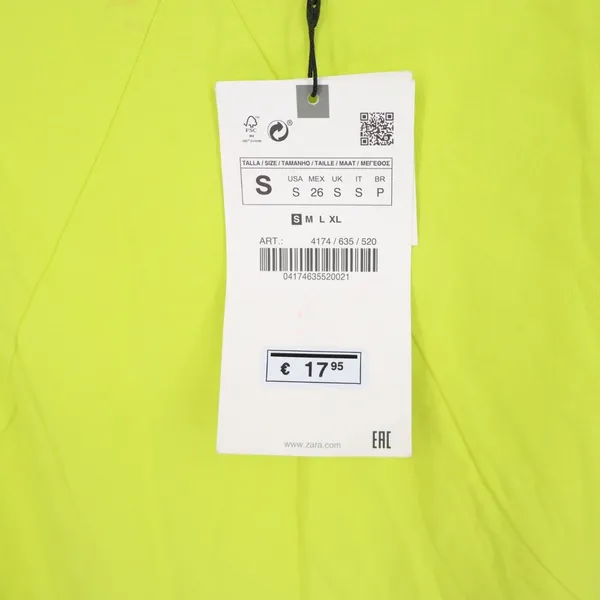 Zara Slip Dress Womens S Green V-Neck Sleeveless Everyday Wear Spaghetti Straps - Image 5