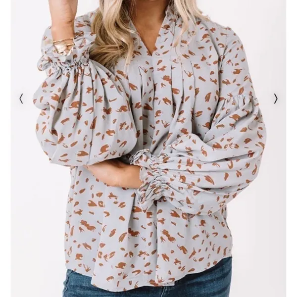 Jodifl Love In Tribeca Airy Blue Blouse •Medium - Image 3