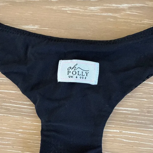 Oh Polly Racerback Top Mesh Aine Size US 2 Black - Image 3