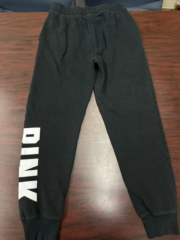 PINK Victoria’s Secret Black Sweatpants with Pockets Size X-Small - Image 3