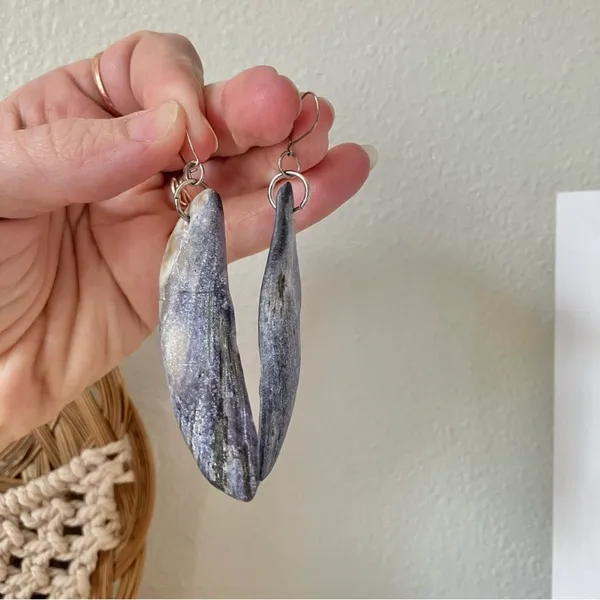 Mussel Shell Earrings Dangly Mermaidcore Beachy Coastal Eclectic Boho Jewelry - Image 8