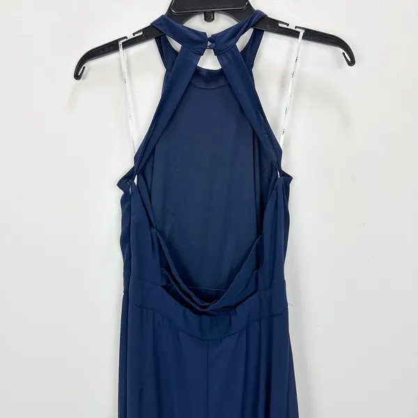 Lulus Confidently Charismatic Navy Blue Backless Halter Maxi Dress Large NWT - Image 12