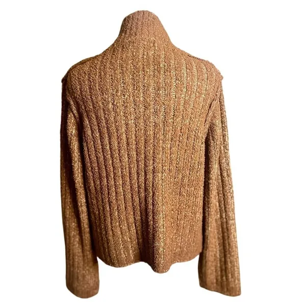 Steve Madden Mock Neck Sweater Womens Medium Brown New Ribbed - Image 3