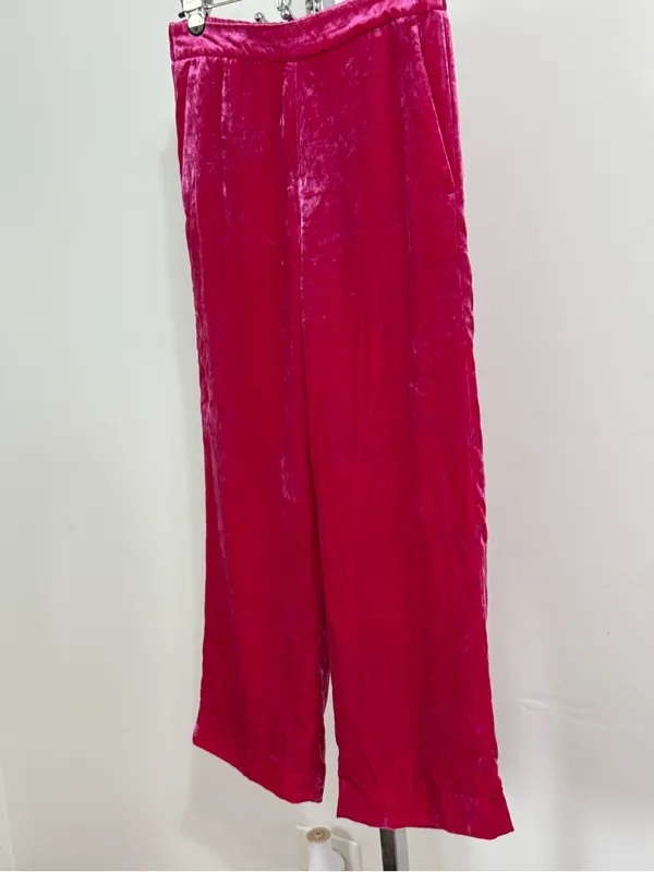 J. Crew Women’s Pink Velvet Peyton Pull On Pants Cropped Elastic Waist 6 NWT - Image 4
