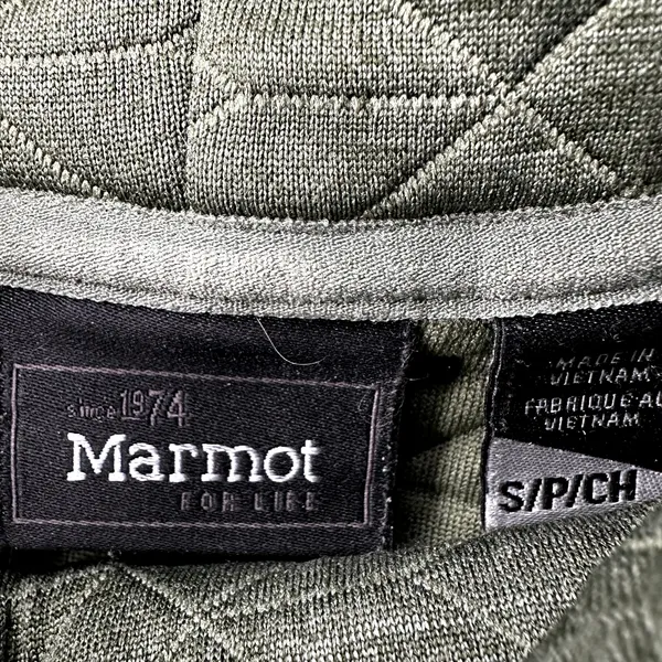 Marmot Annie Sweatshirt Quilted Cowl Neck Pockets Activewear Pullover Green S - Image 3