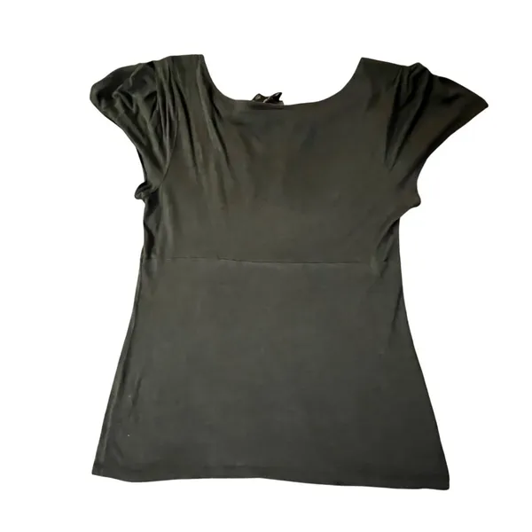 Banana Republic Silk Blouse Womens L Used Dark Gray - Image 4