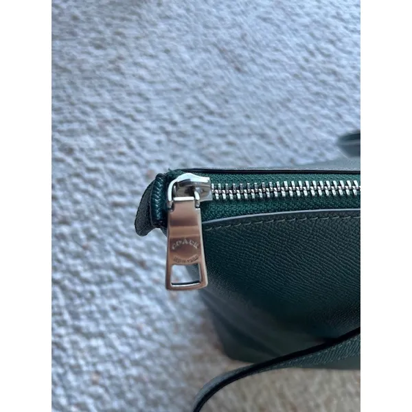 Coach Gallery Tote‎ Crossgrain Leather Shoulder Bag Purse 79608 Dark Teal - Image 5