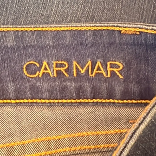 Carmar Bootcut Jeans Womens 28 Blue Excellent Stretch Heart Embroidery - Image 5