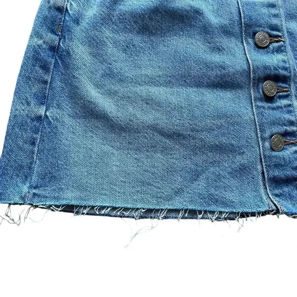 NWOT American Eagle Rainbow Button Down Blue A-Line Women’s Skirt SZ 6 #1314 - Image 4