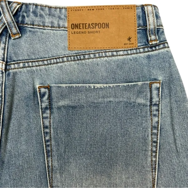 One Teaspoon Legend Denim Shorts Size 32, Casual Cutoff Denim Shorts - Image 3