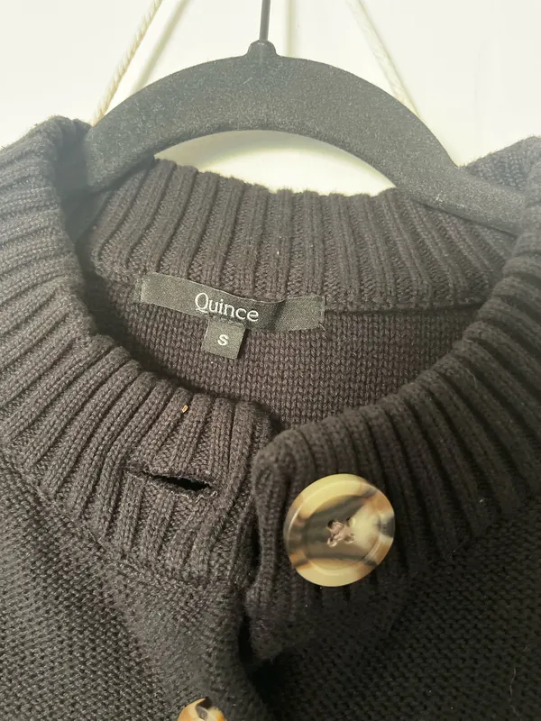 Quince 100% Organic Cotton Cropped Cardigan - Image 4
