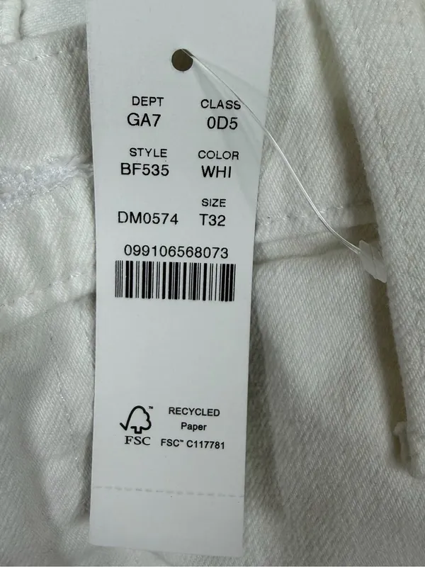 NWT J.Crew Slim Boyfriend Jeans Womens 32 Tall White All Day Stretch BF535 - Image 8