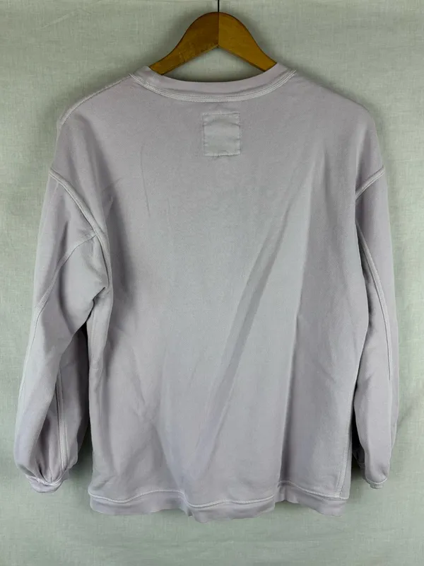 Aerie Oversized Lilac Crewneck Long Sleeve Pullover Size XXS - Image 4