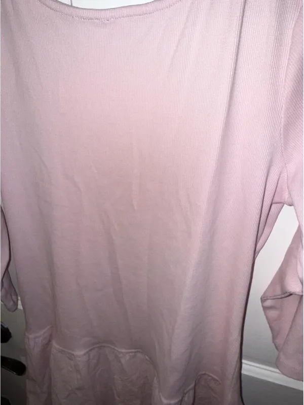 the Free People Free-Est Lucienne Mini Dress in light blush pink. - Image 4