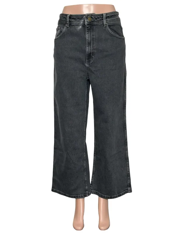SÉZANE Le Crop Jeans, Middle Grey, FR42/US10 - Image 3