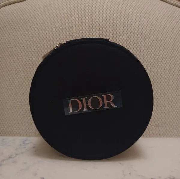 Christian Dior Round Vanity Pouch Makeup Case With Mirror New In Box - Image 9