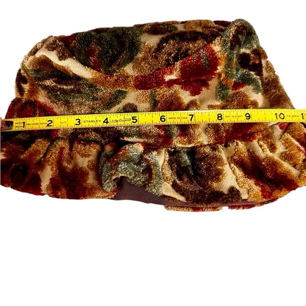 Vintage Handmade 60s Chenille Carpet Floral Tapestry Hat Go-Go Grunge Bucket EUC - Image 10