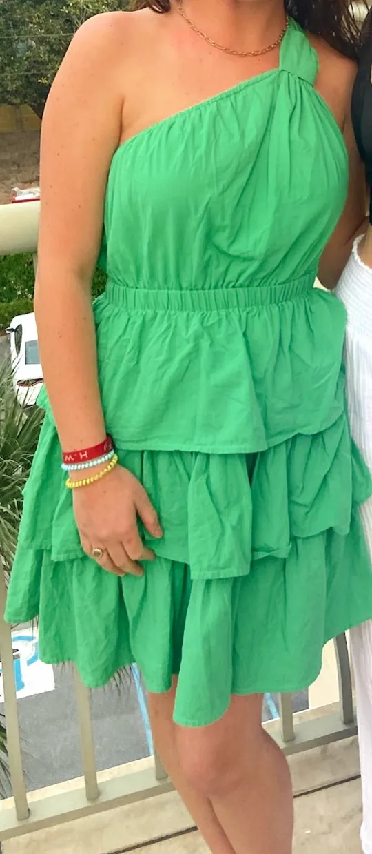 Green tiered dress - Image 2