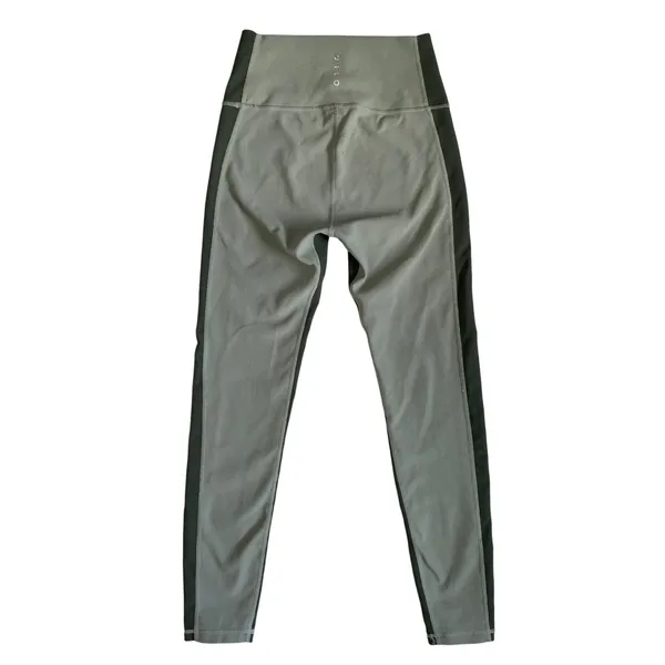 Wilo The Label Womens Ribbed High Waisted Leggings Sage Green‎ Two Tone Size S - Image 7