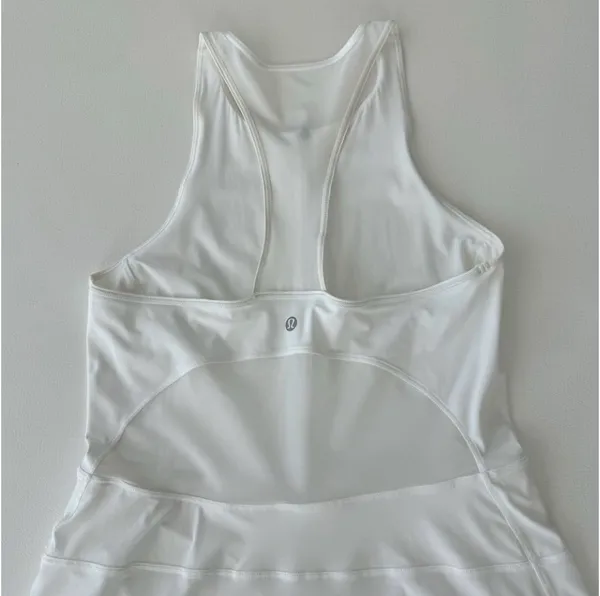 Lululemon Perf-ect Your Pace Dress White Size 8 Dress Skort Pickleball Tennis - Image 11