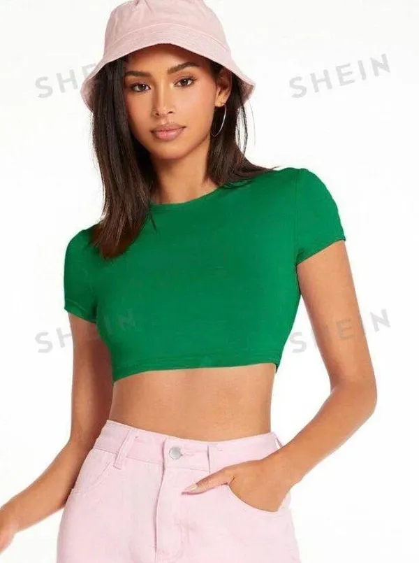 Green Cropped Top Size XS - Image 2