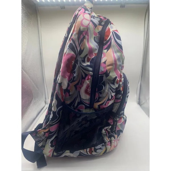 Vera Bradley Mod Paisley Pink Blue Lighten Up Essential Backpack School Travel - Image 4