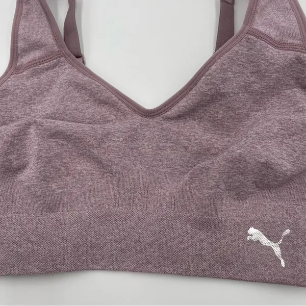 Puma Sports Bra‎ Adjustable Straps Mauve Yoga Gym Wear Size Small - Image 4