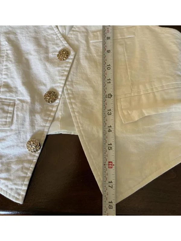 Muy Muy Fancy Collection White Vest Size Small - Image 6