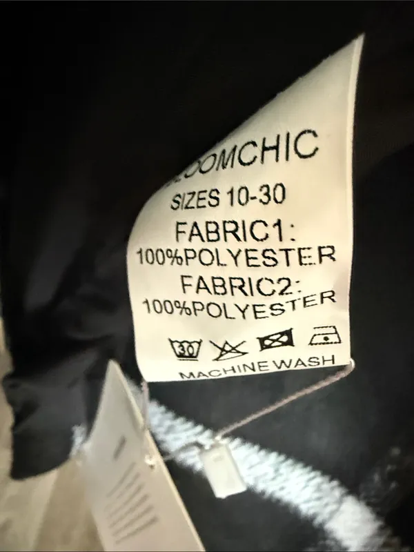 BloomChic Black & White Plaid Wrap Trench Coat Size 10 - Image 3