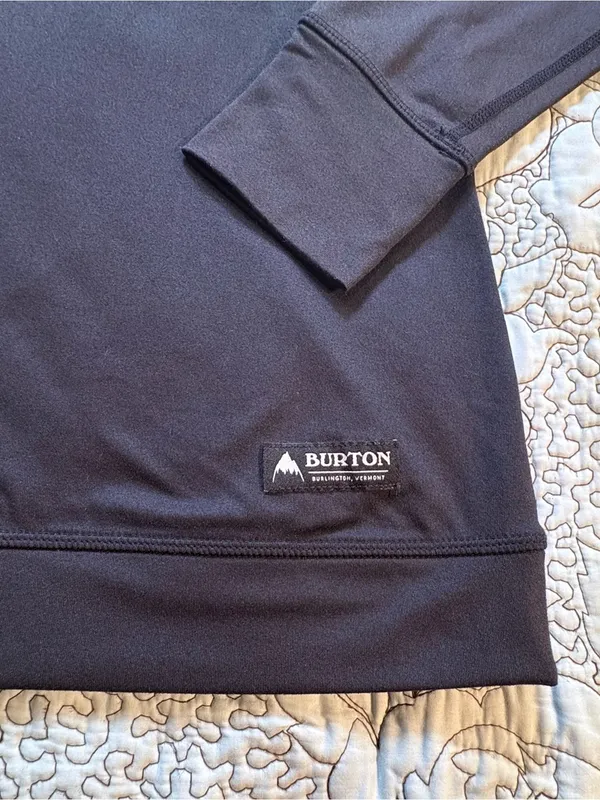 💥Burton Women’s Midweight Dryride Base Layer Crewneck Top Black Thumbholes~M🧡 - Image 9