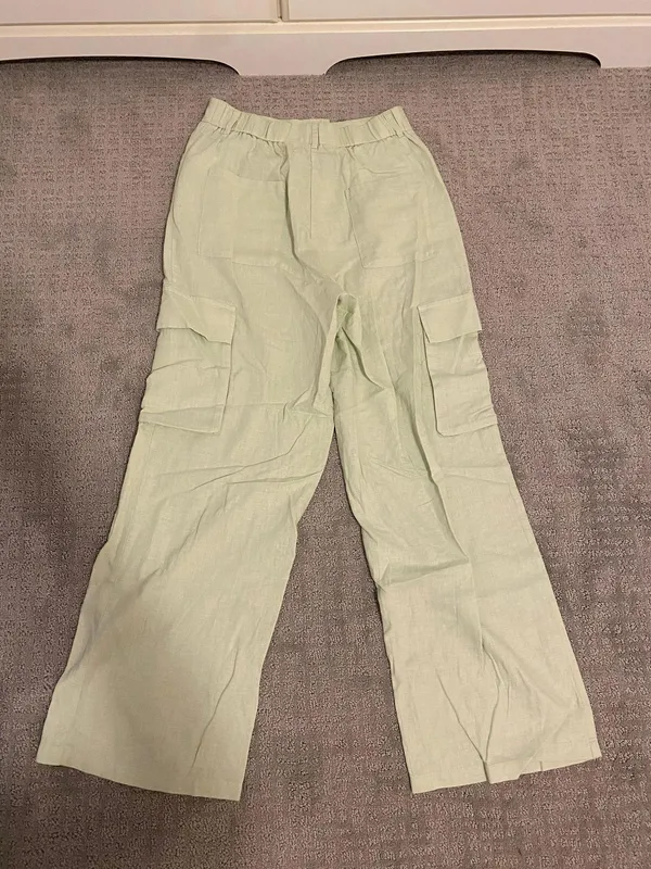 Boutique Mint Green Linen Plants - Image 4