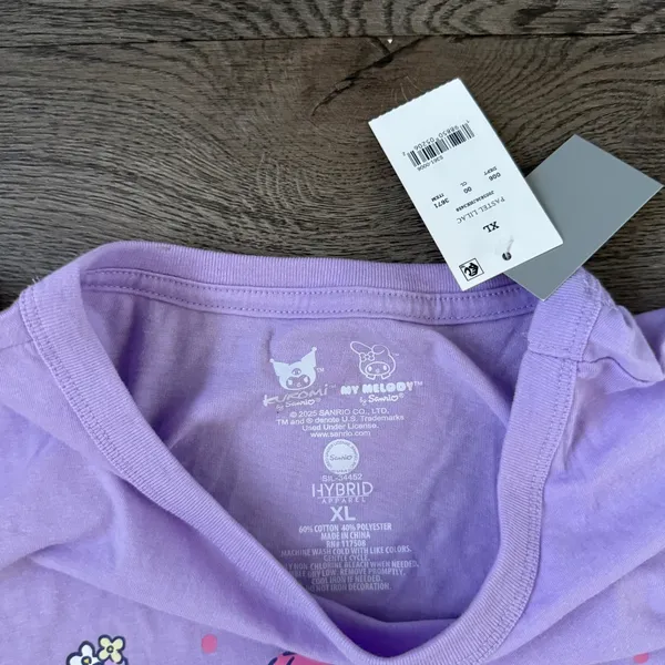 Sanrio My Melody and Kuromi Short Sleeve Graphic T-Shirt Size XL - Purple‎ - NWT - Image 9