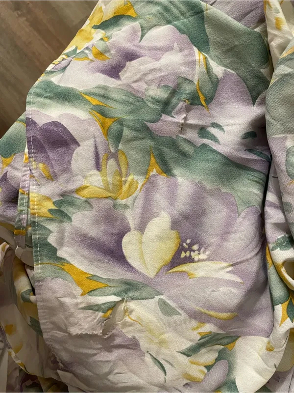 Bronx and Banco Lavender, Yellow & Green Floral High-Low Maxi Dress - Image 10