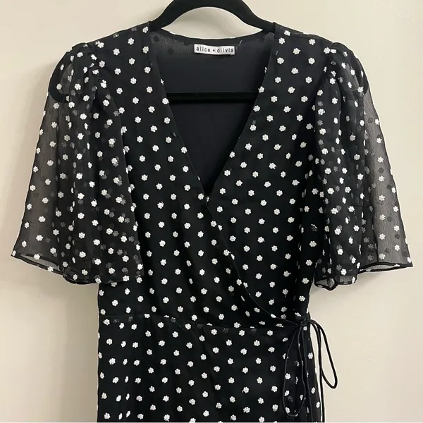 Alice + Olivia Sandra Daisy Wrap Dress 4 - Image 7