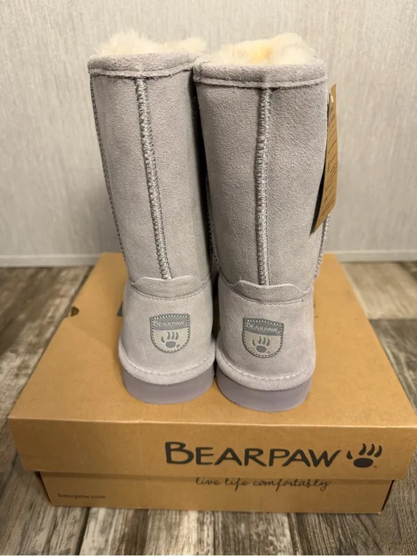 BearPaw Women's Gray Suede Mid-Calf Boots Size 10 - Image 10