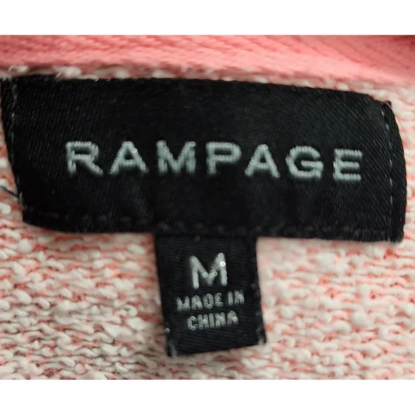 Rampage Pullover Sweatshirt‎ Dog Graphic Bonjour Coral Pink Comfy Medium - Image 4