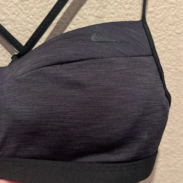 Nike Women’s Dark Gray Black Sports Swim Bikini Top Size Medium - Image 3