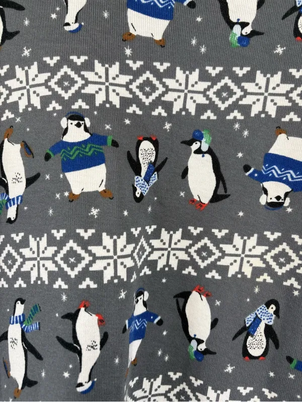 Hanna Andersson Unisex Adult Size Medium Long John Top Winter Penguins 48911 - Image 2