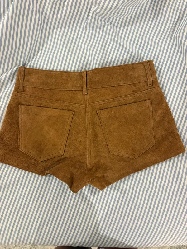 Anthropologie BlankNYC suede light brown shorts - Image 3